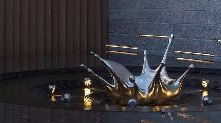 Metal Sculpture Stainless Steel Water Sculpture