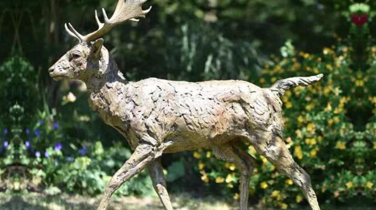 bonnie sculpture-Bronze Deer Sculpture900x700