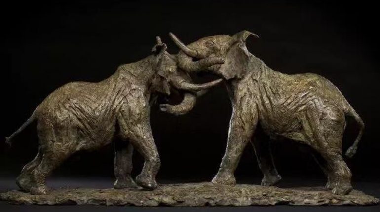 bonnie sculpture-Bronze Elephant Sculpture900x700