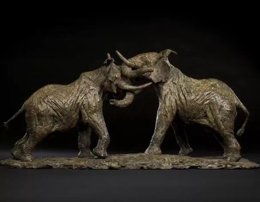 bonnie sculpture-Bronze Elephant Sculpture900x700