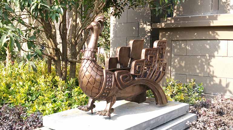 bonnie sculpture-Bronze Peacock Flowerpot Sculpture 770x430