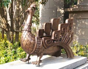 bonnie sculpture-Bronze Peacock Flowerpot Sculpture 900x700
