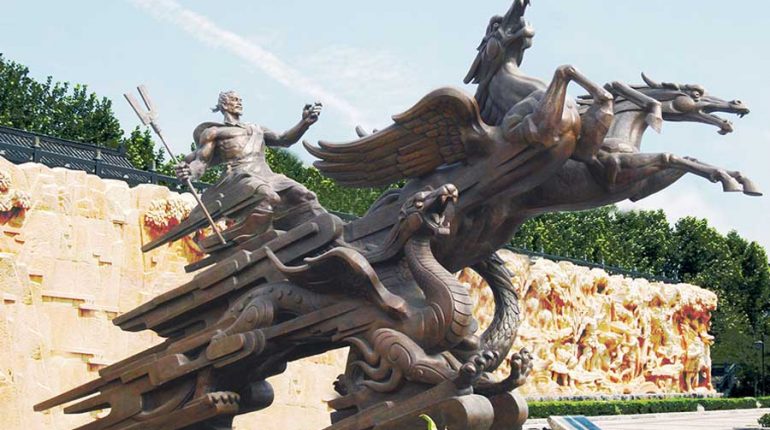 bonnie sculpture-Chinese Historical Figure Dayu Bronze Statue900x700