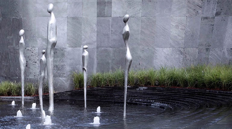 bonnie sculpture-Metal Sculpture Stainless Steel Abstract Man Sculpture Metal Water Feature Sculpture 770x430