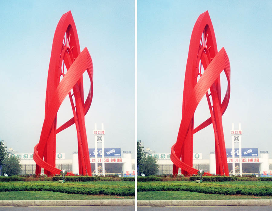 bonnie sculpture-Metal Sculpture Stainless Steel Railway Station Sculpture Transportation Statue