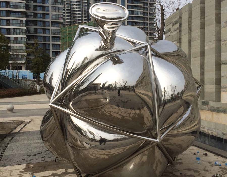 bonnie sculpture-Metal Sculpture Stainless Steel Tied Balloon Sculpture