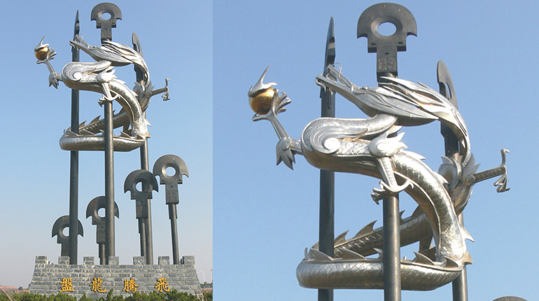 bonnie sculpture-Metal Sculpture Stainless Steel&Bronze Dragon Sculpture770x430-02