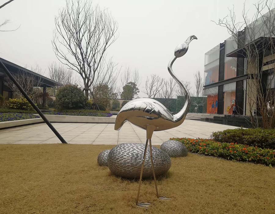 bonnie sculpture-Stainless Steel Animal Sculpture Flamingo Sculpture