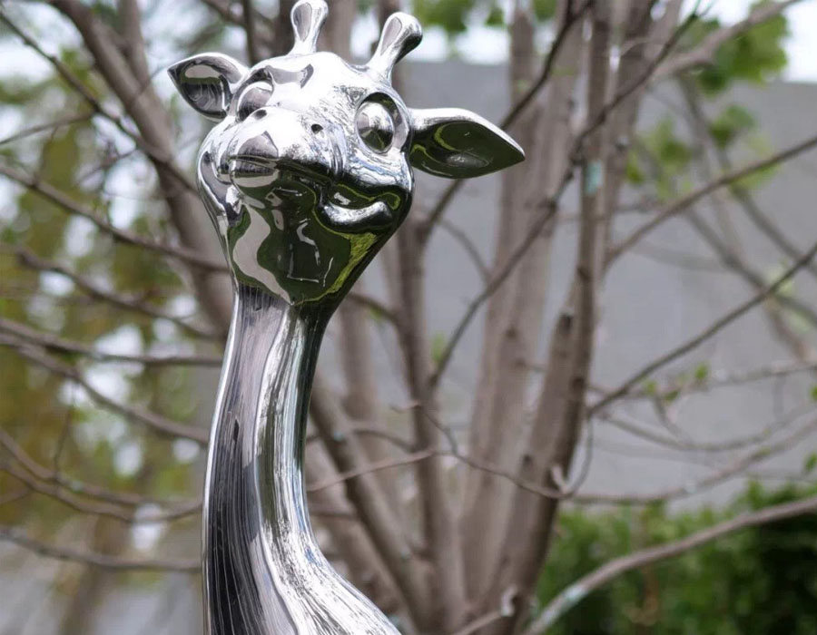 bonnie sculpture-Stainless Steel Animal Sculpture Metal Giraffe Sculpture