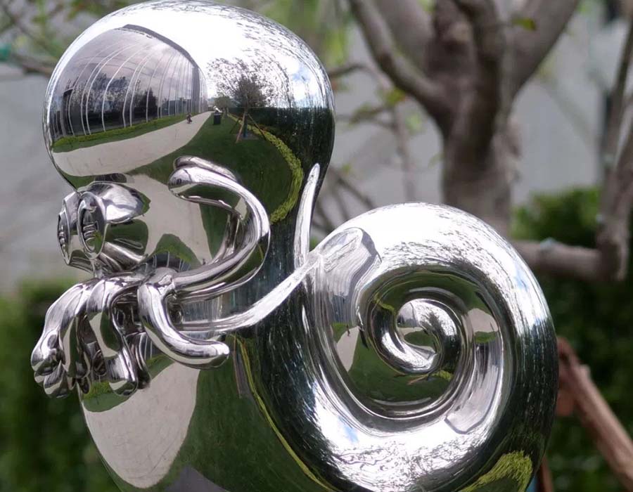 bonnie sculpture-Stainless Steel Animal Sculpture Metal Nautilus Sculpture