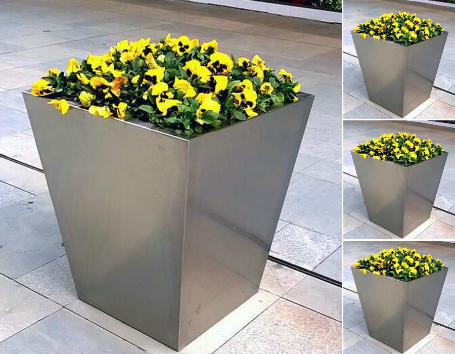 bonnie sculpture-Stainless Steel Flower Pot6-900x700