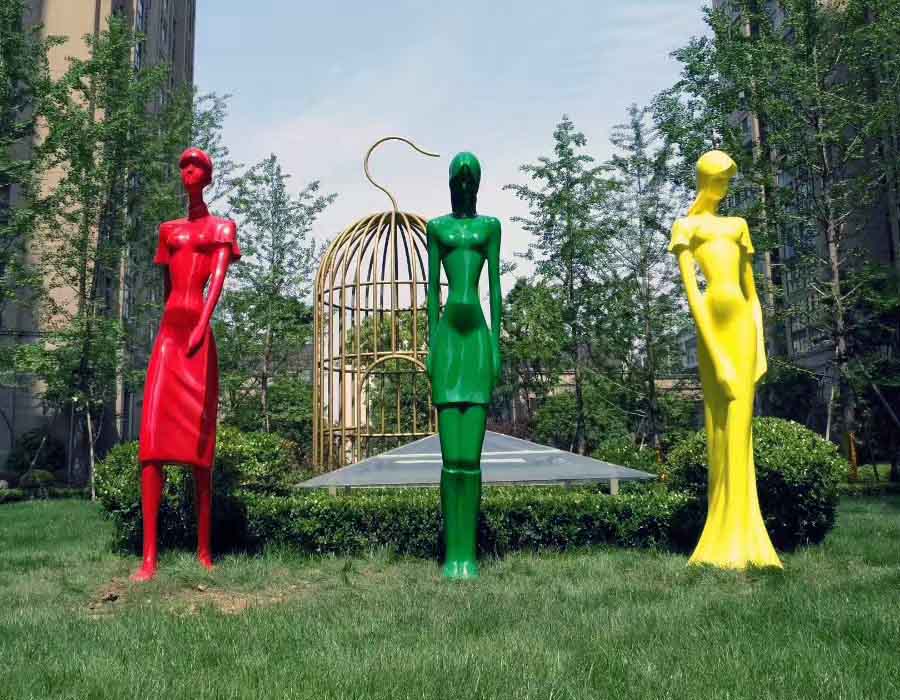 bonnie sculpture-Stainless Steel Human Figure Sculpture