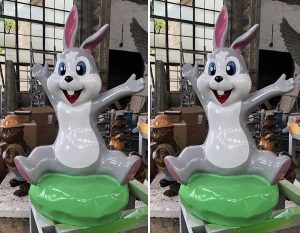 bonniesculpture-Resin Fiber Cartoon Rabbit Sculpture