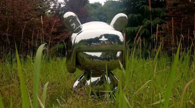 bonniesculpture-Stainless Steel Cartoon Rabbit Sculpture Cartoon Statue