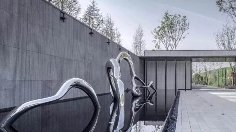 bonniesculpture-Stainless Steel Modern Metal Sculpture